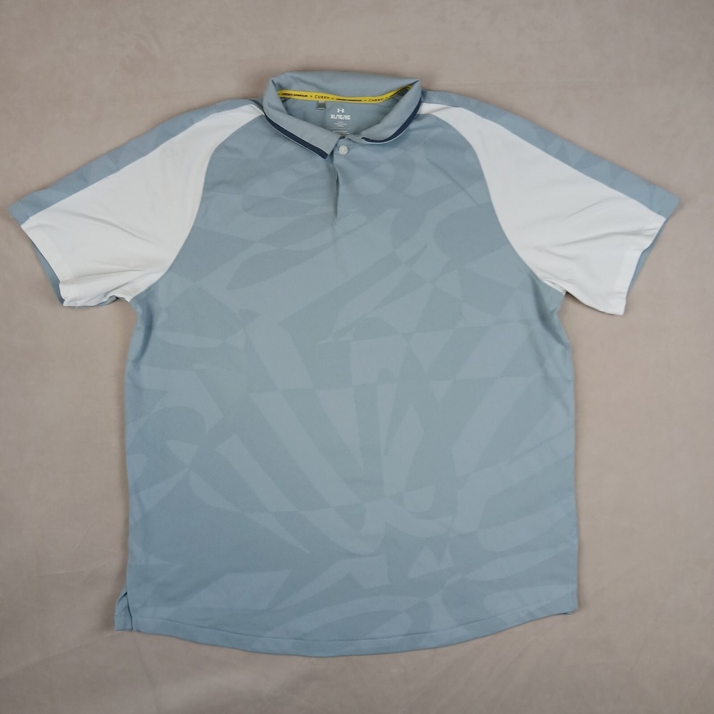 Under Armour Curry XL Mens Shirt‎ Polo Fitted Stretch Performance Has Defects